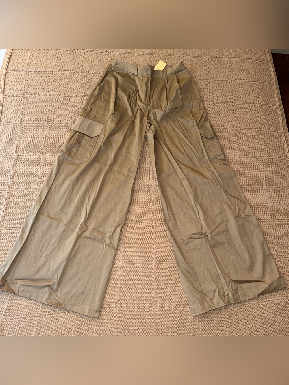 83. Anthropologie Du Paradis Pleated Wide-Leg Cargo Pants - Picture 4 of 16